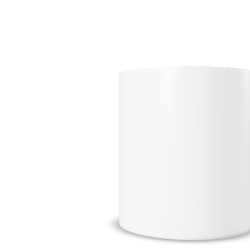 Cup for  metal white with individual design 300 ml