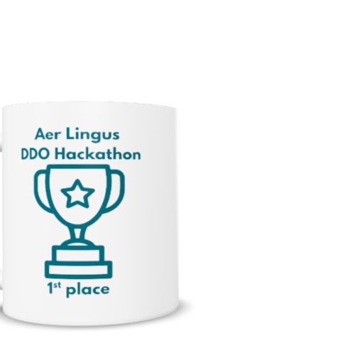 Cup for  metal white with individual design 300 ml