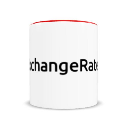 The cup for  is colored inside with a colored red handle with individual design 330 ml