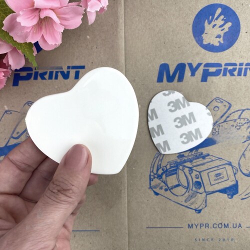 Sublimation Ceramic Heart Magnet 6.5*6.5 cm