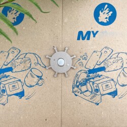 Sublimation Metal Round Magnet in the Shape of a Ship Wheel d = 3 cm